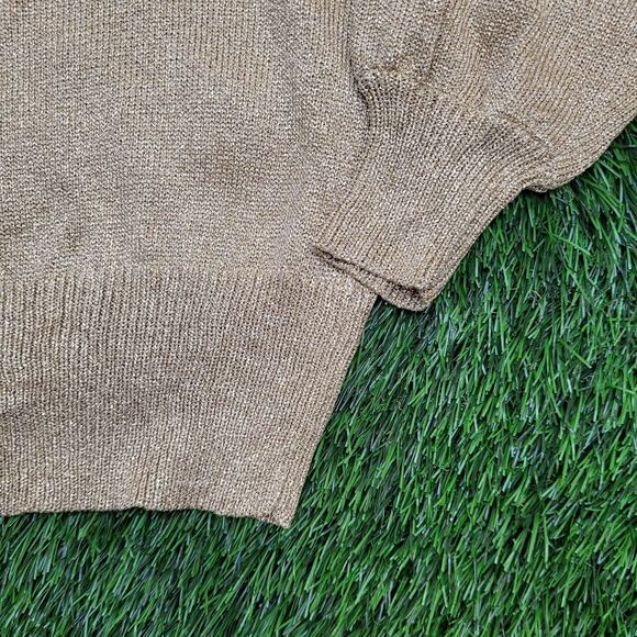 Vintage 80s MOD 1/4 Zip Sweater Womens Medium 19x23 Cropped - Picture 11 of 11